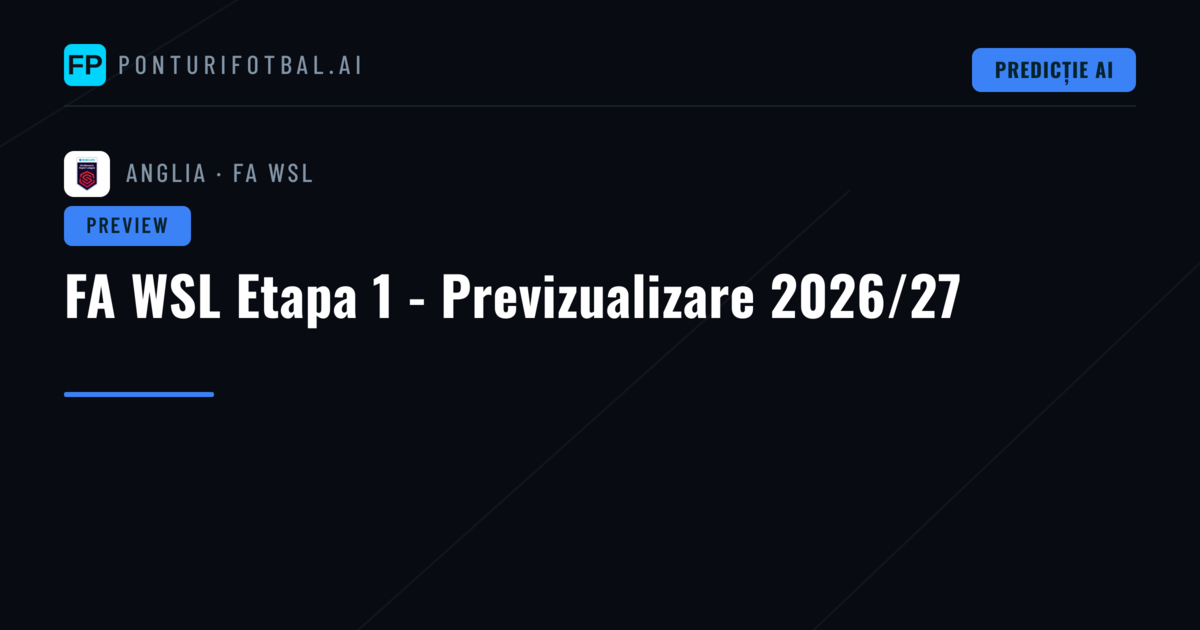 FA WSL Etapa 1 - Previzualizare 2026/27