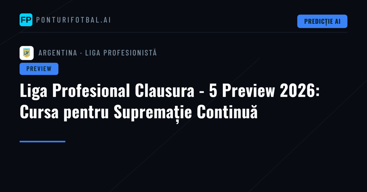 Liga Profesional Clausura - 5 Preview 2026: Cursa pentru Supremație Continuă