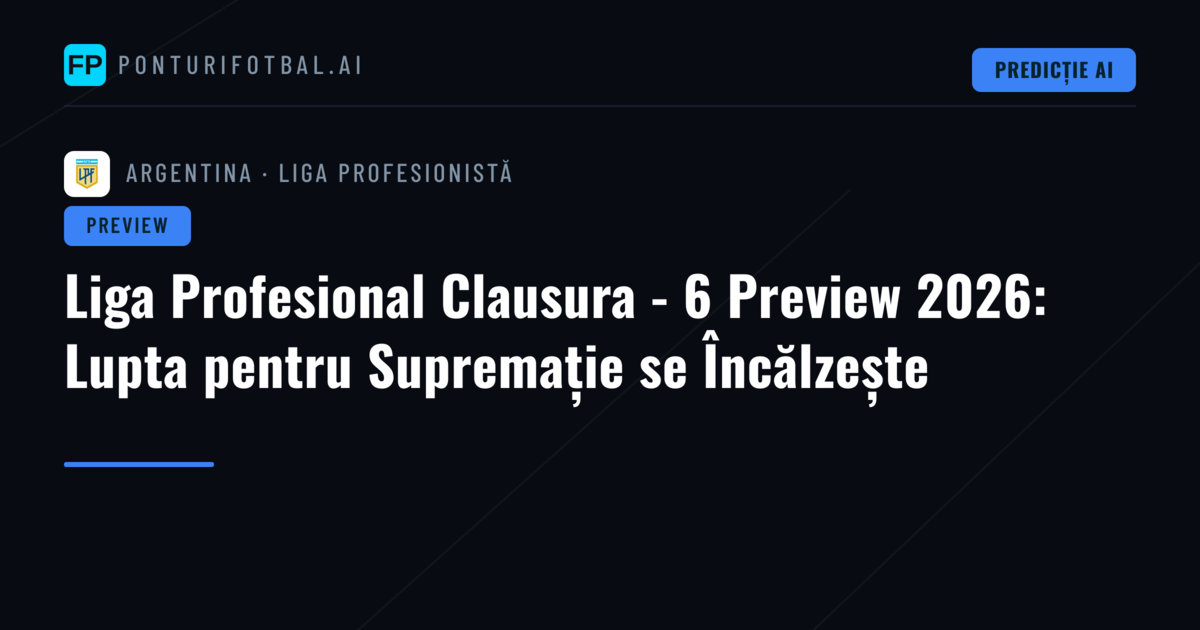 Liga Profesional Clausura - 6 Preview 2026: Lupta pentru Supremație se Încălzește