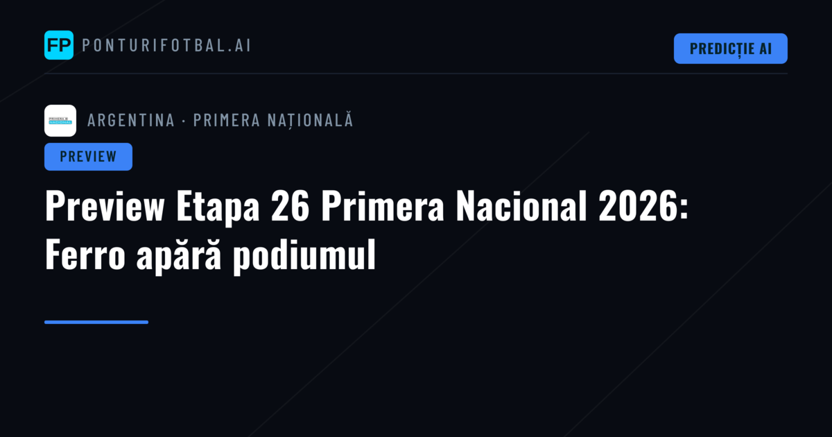 Preview Etapa 26 Primera Nacional 2026: Ferro apără podiumul