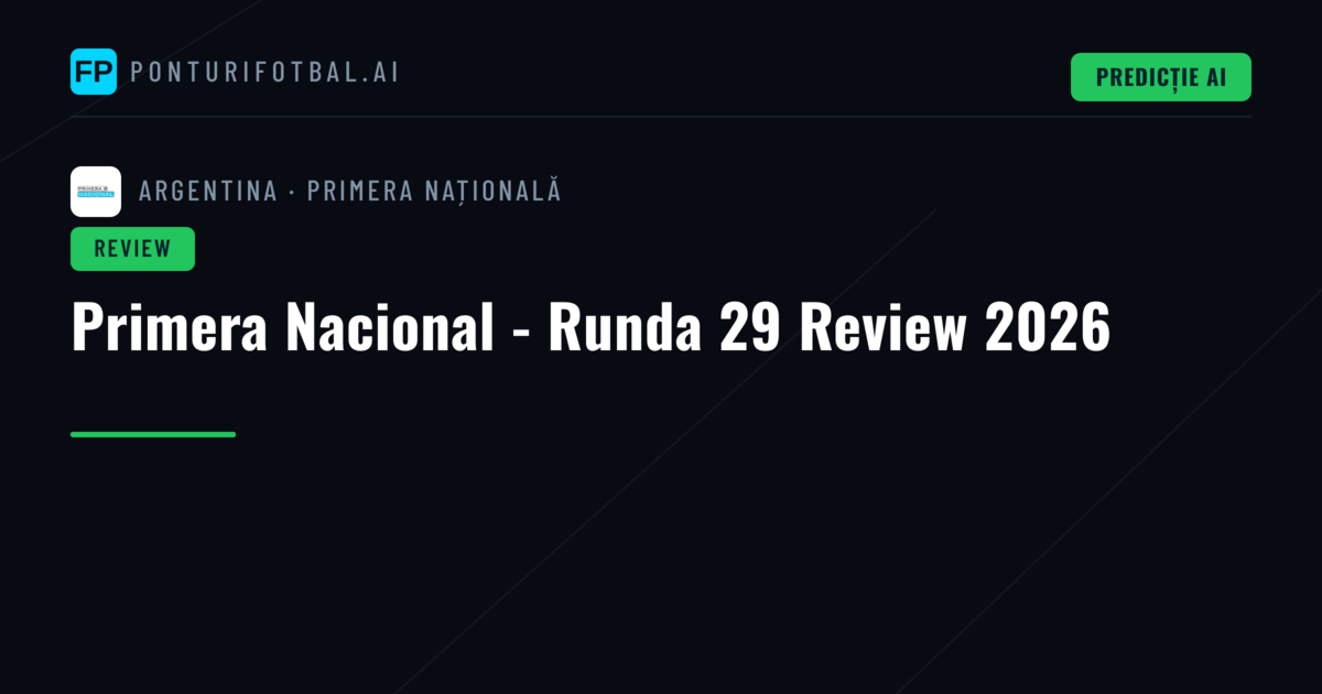 Primera Nacional - Runda 29 Review 2026