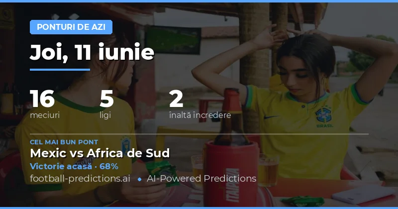 Pronosticuri și Ponturi Fotbal — Joi, 11 iunie, 2026