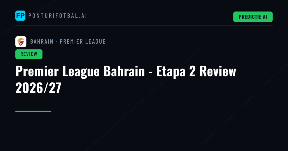 Premier League Bahrain - Etapa 2 Review 2026/27