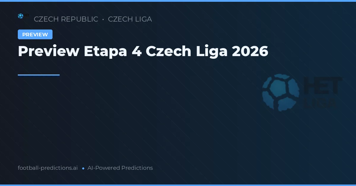 Preview Etapa 4 Czech Liga 2026