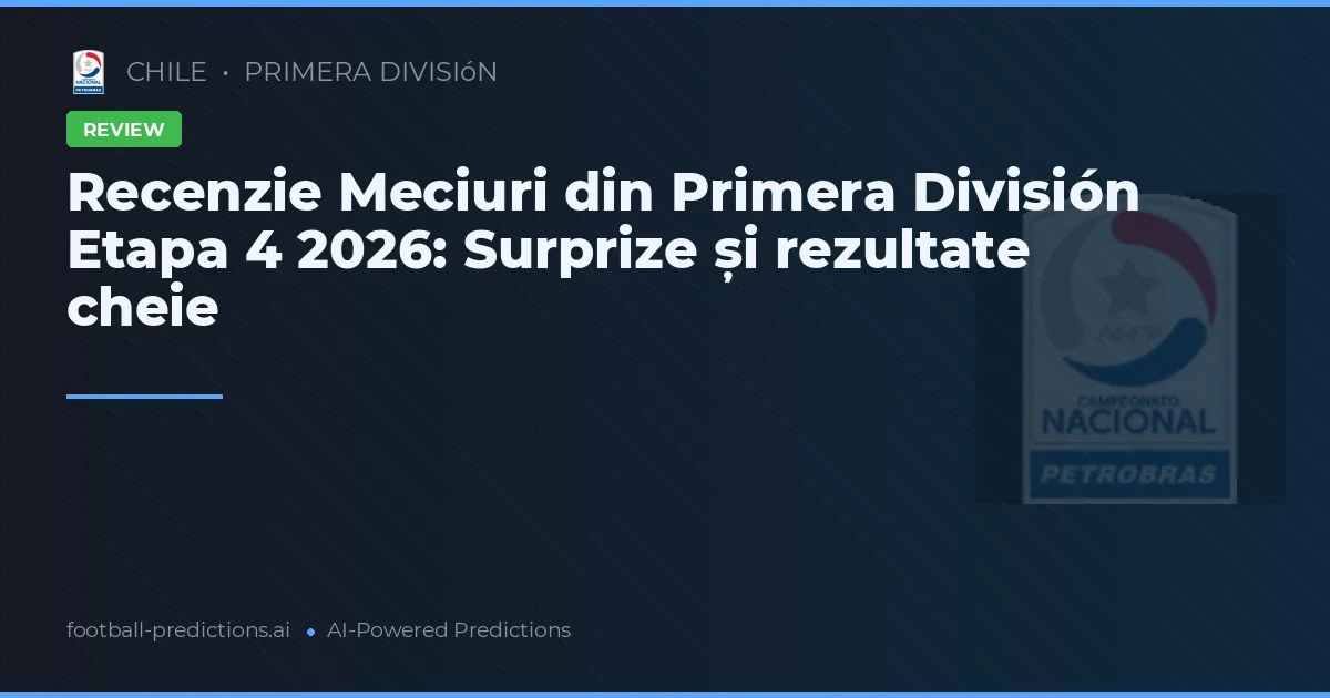 Recenzie Meciuri din Primera División Etapa 4 2026: Surprize și rezultate cheie