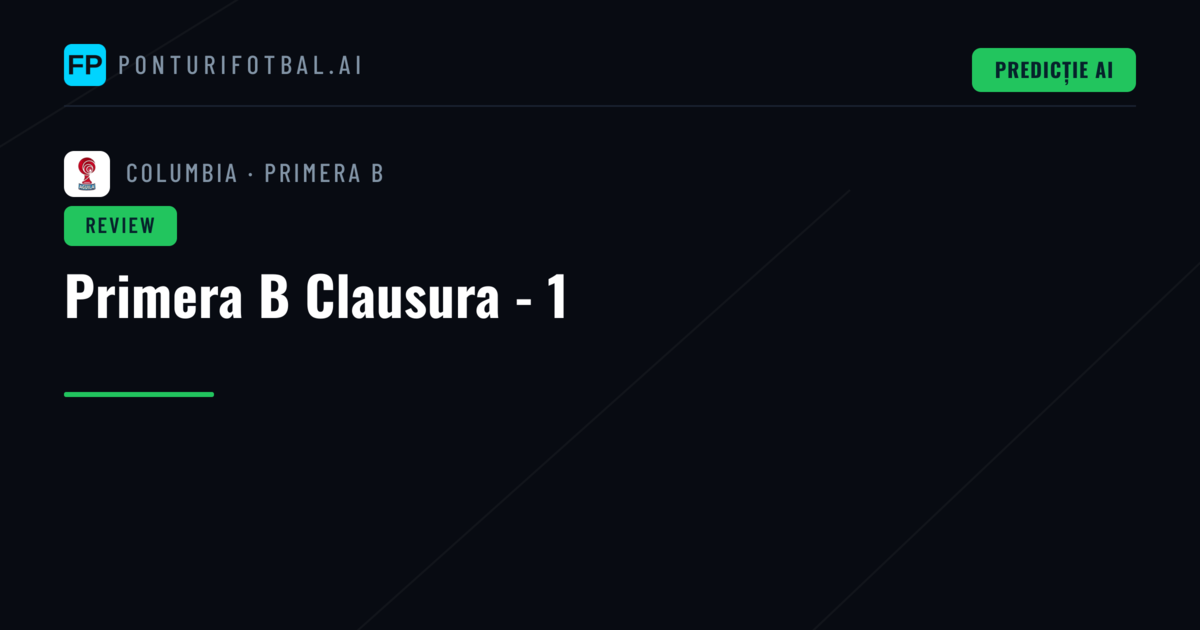 Primera B Clausura - 1