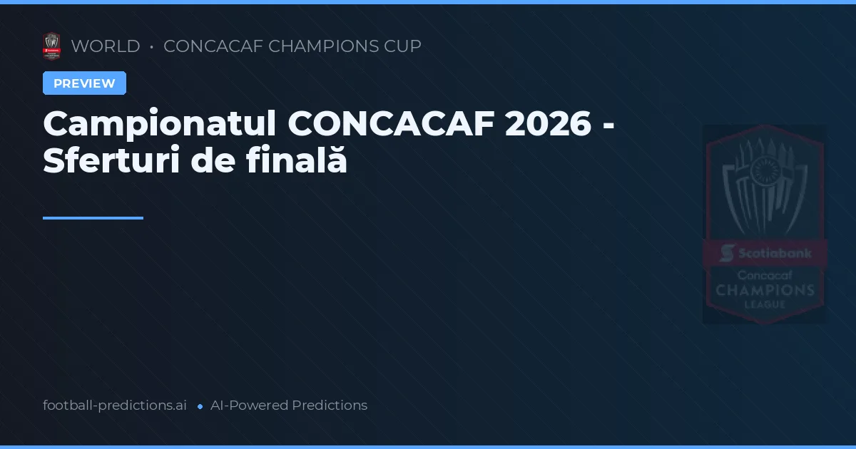 Campionatul CONCACAF 2026 - Sferturi de finală