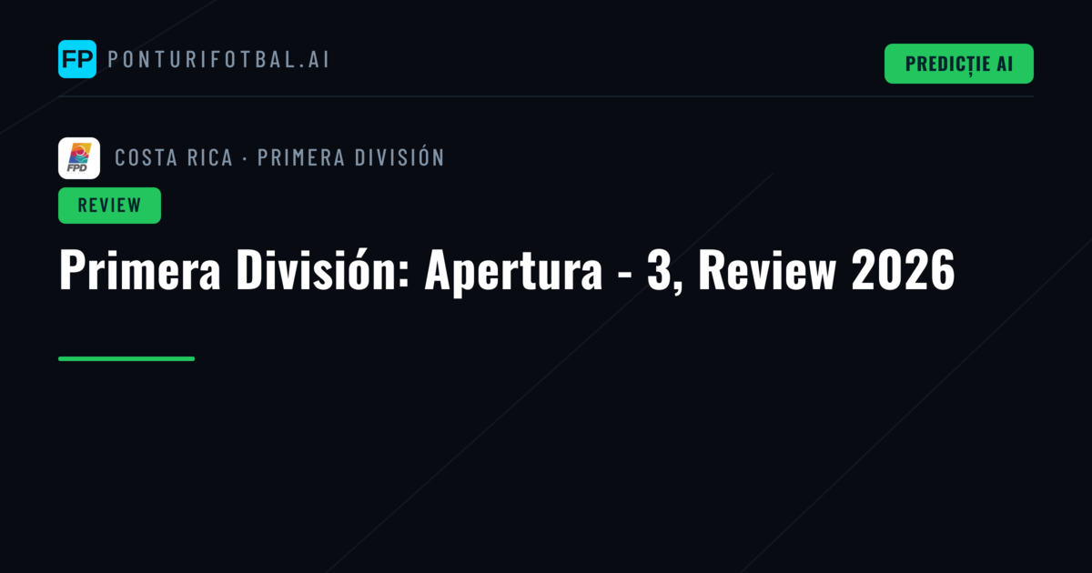 Primera División: Apertura - 3, Review 2026