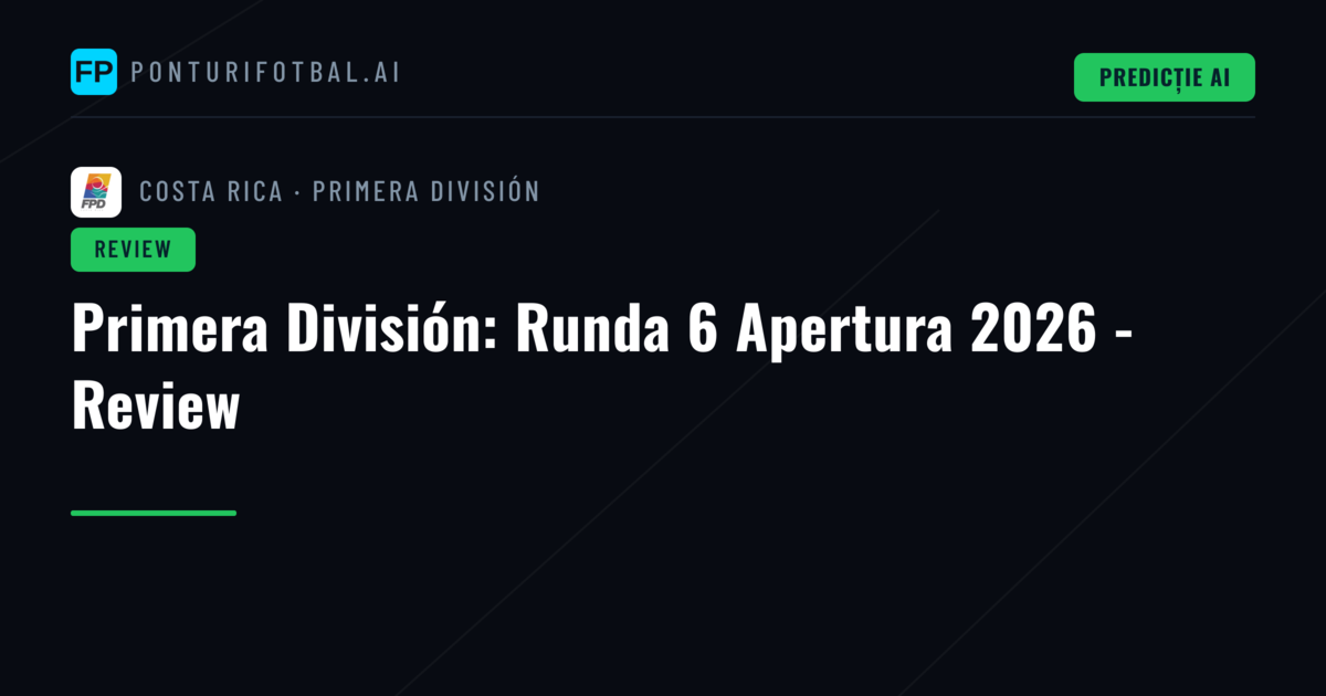 Primera División: Runda 6 Apertura 2026 - Review