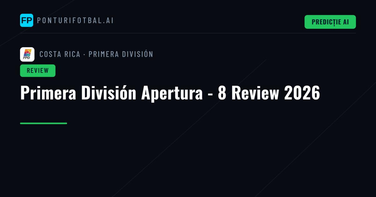 Primera División Apertura - 8 Review 2026