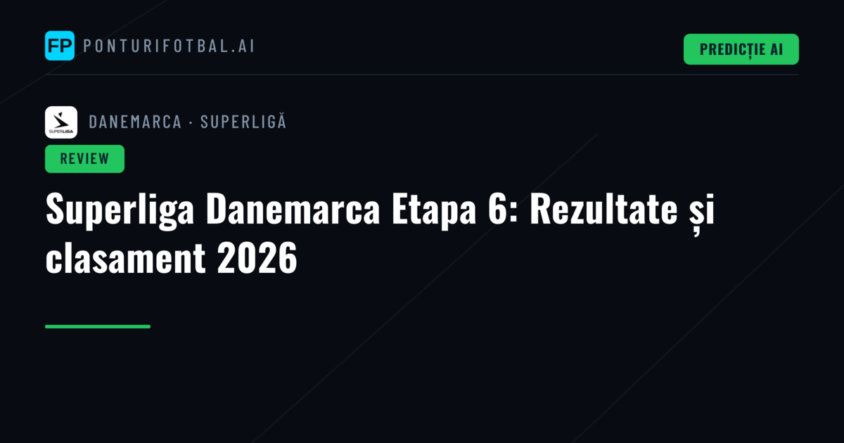 Superliga Danemarca Etapa 6: Rezultate și clasament 2026