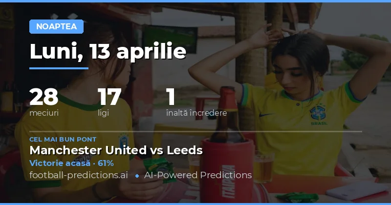 Predictii meciuri de azi – 13 aprilie 2026