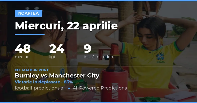Predictii pentru meciurile de astăzi – 22 aprilie 2026