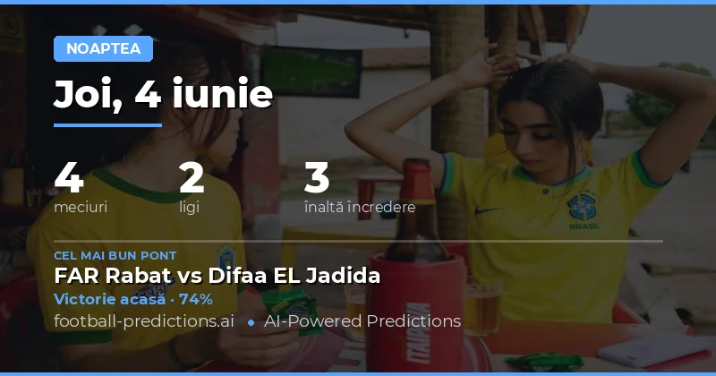 Seara fotbalistică a zilei de joi aduce oportunități de pariere