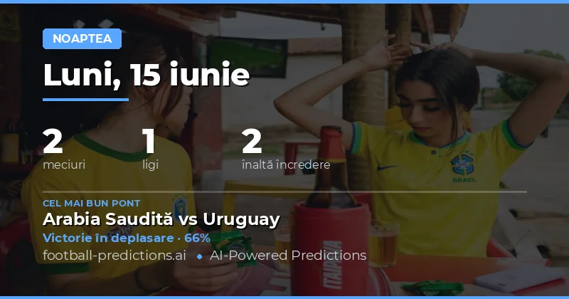 Analiza zilei: World Cup oferă două meciuri pentru luni, 15 iunie