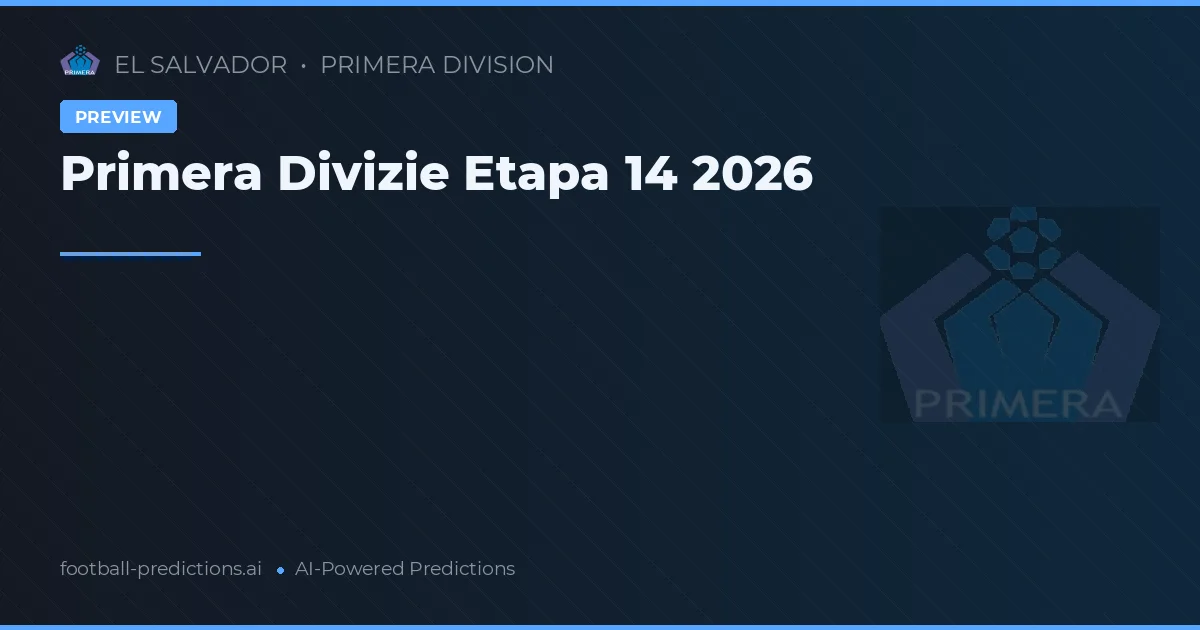 Primera Divizie Etapa 14 2026