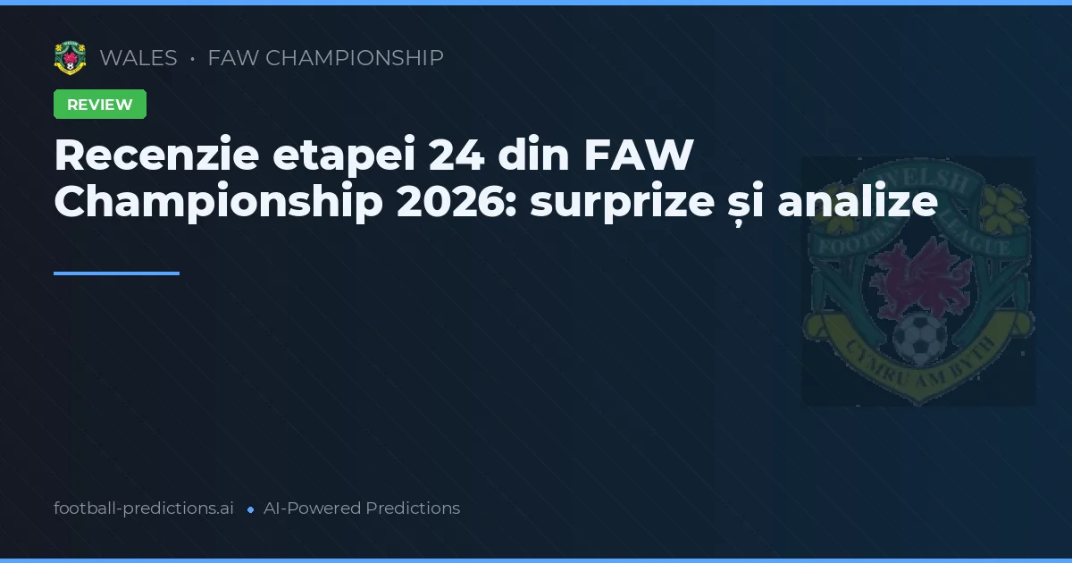 Recenzie etapei 24 din FAW Championship 2026: surprize și analize
