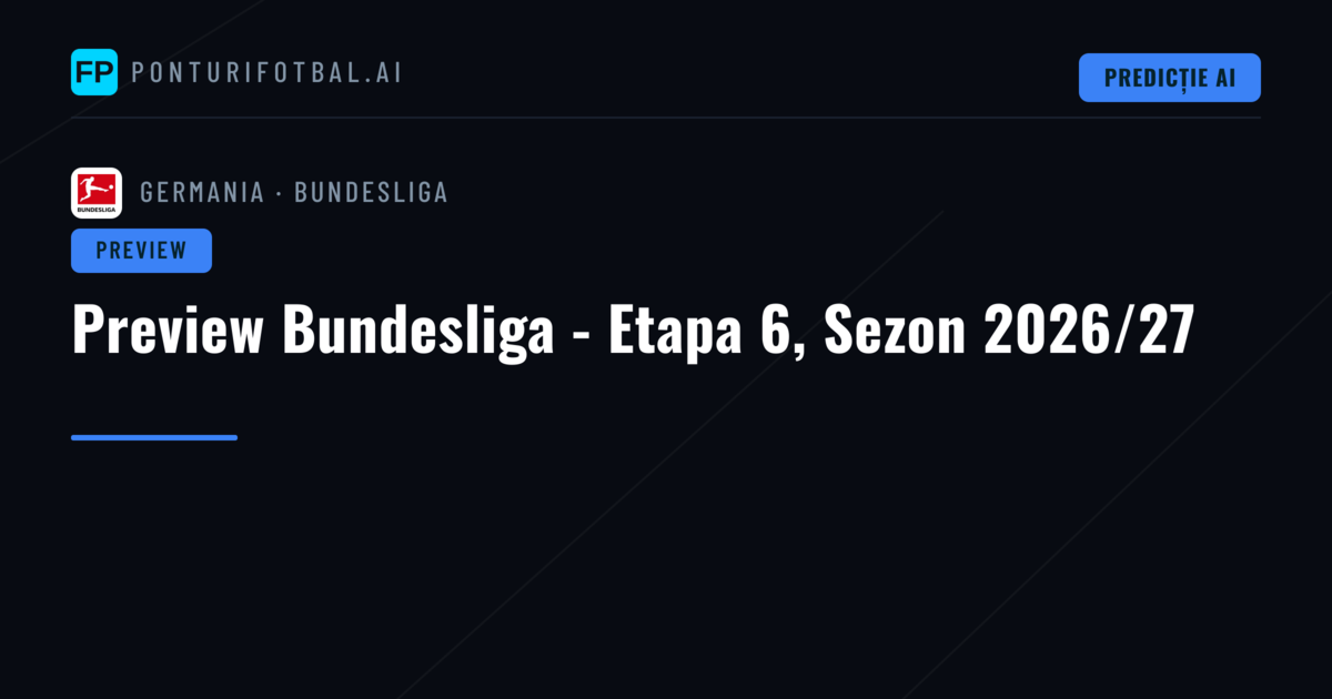 Preview Bundesliga - Etapa 6, Sezon 2026/27