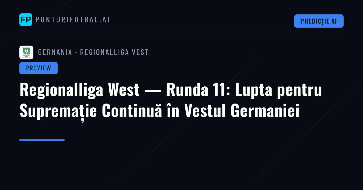 Regionalliga West — Runda 11: Lupta pentru Supremație Continuă în Vestul Germaniei