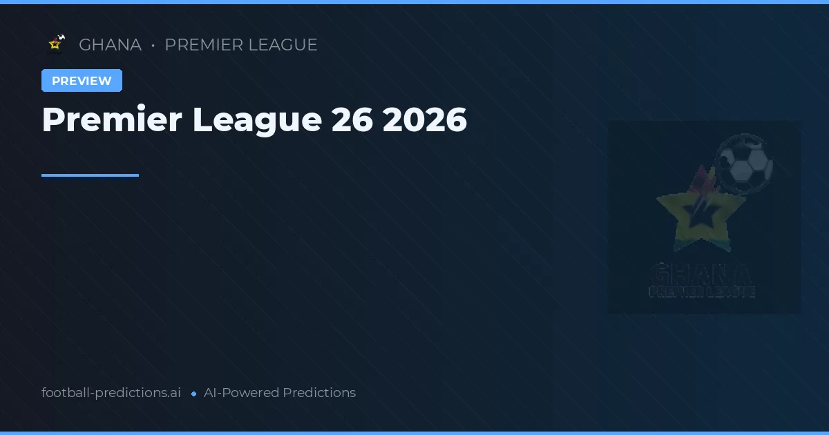 Premier League 26 2026