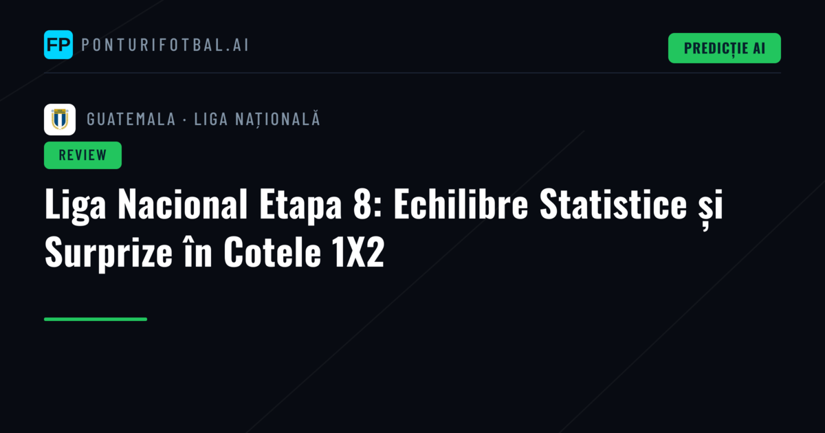 Liga Nacional Etapa 8: Echilibre Statistice și Surprize în Cotele 1X2