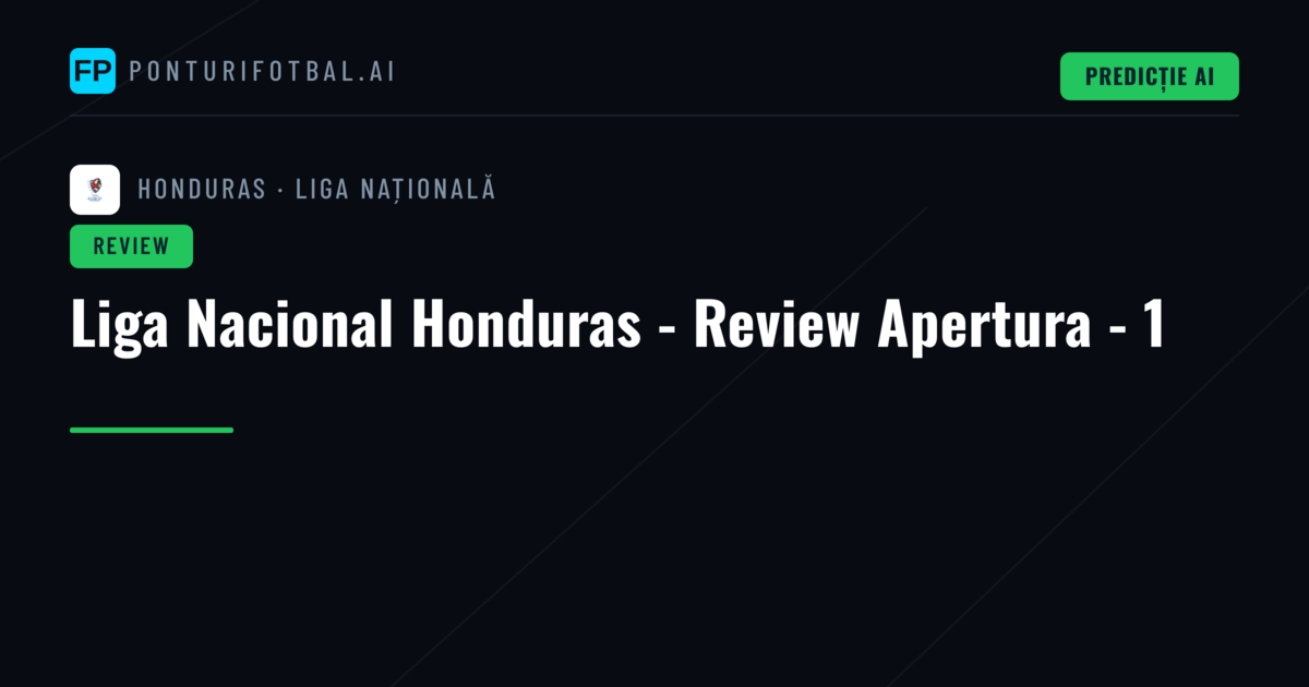 Liga Nacional Honduras - Review Apertura - 1