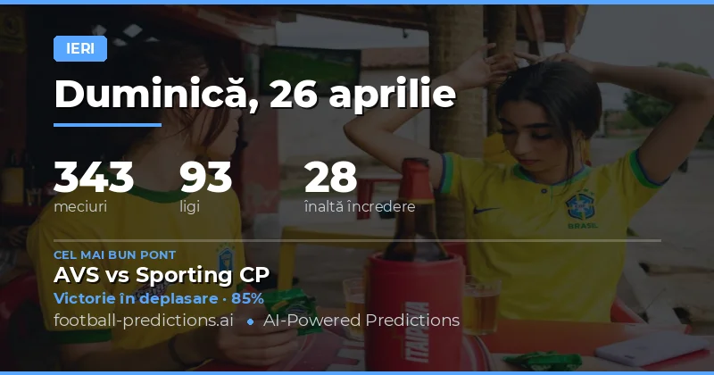 Analiza Performanței Predicțiilor din 26 Aprilie 2026