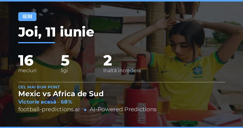 Ziua de joi: 7 din 14 predicții exacte pe 1X2