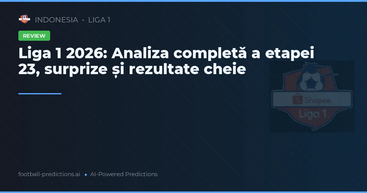 Liga 1 2026: Analiza completă a etapei 23, surprize și rezultate cheie