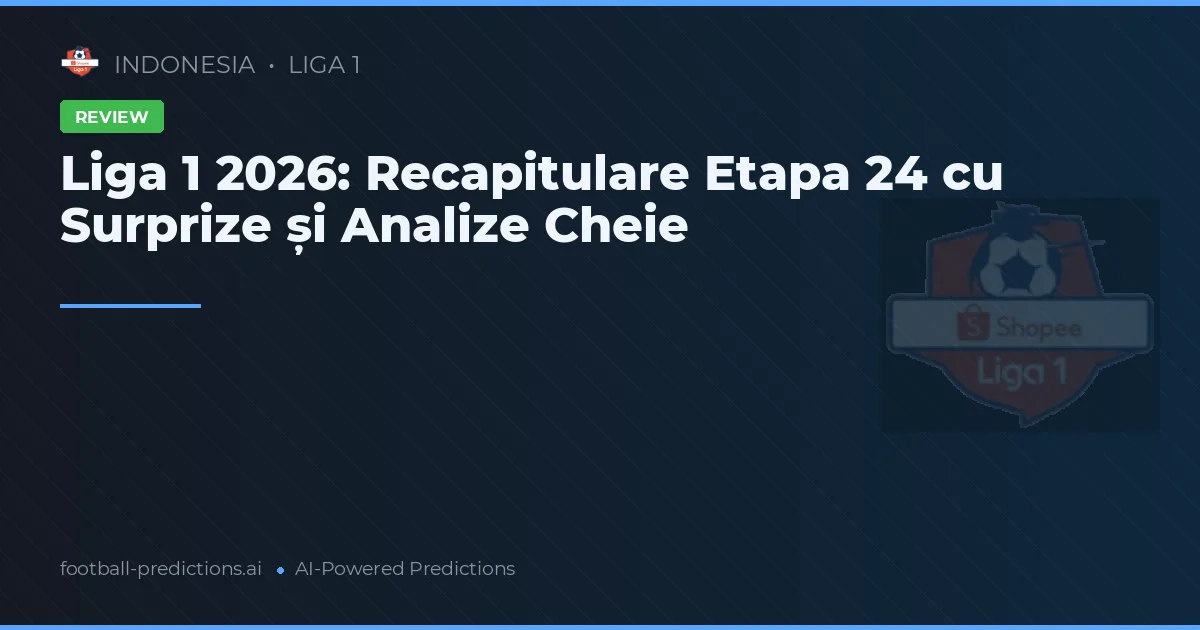 Liga 1 2026: Recapitulare Etapa 24 cu Surprize și Analize Cheie