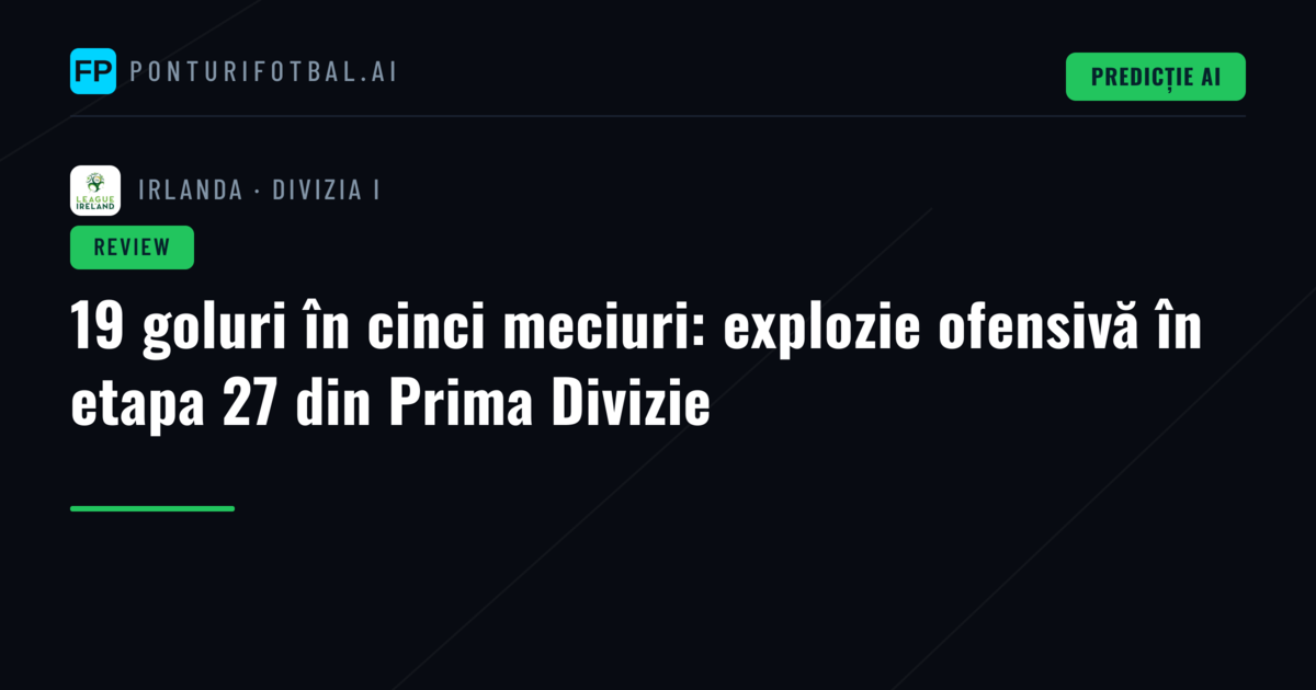 19 goluri în cinci meciuri: explozie ofensivă în etapa 27 din Prima Divizie
