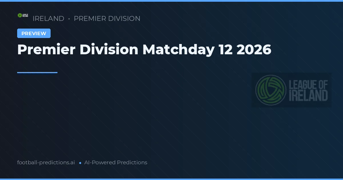 Premier Division Matchday 12 2026