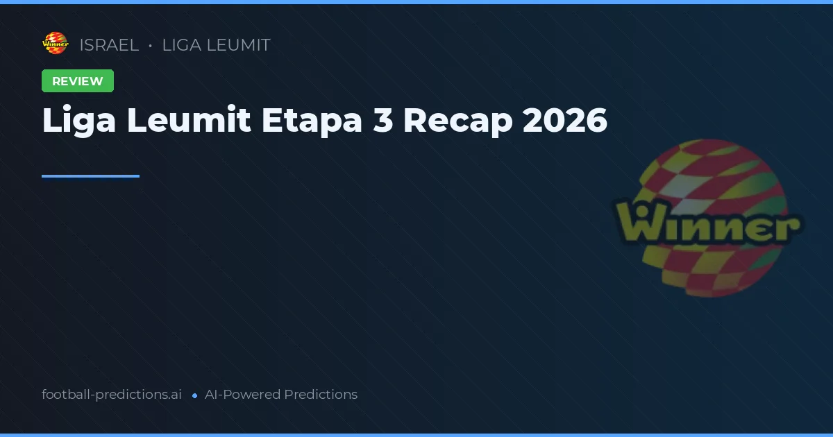 Liga Leumit Etapa 3 Recap 2026