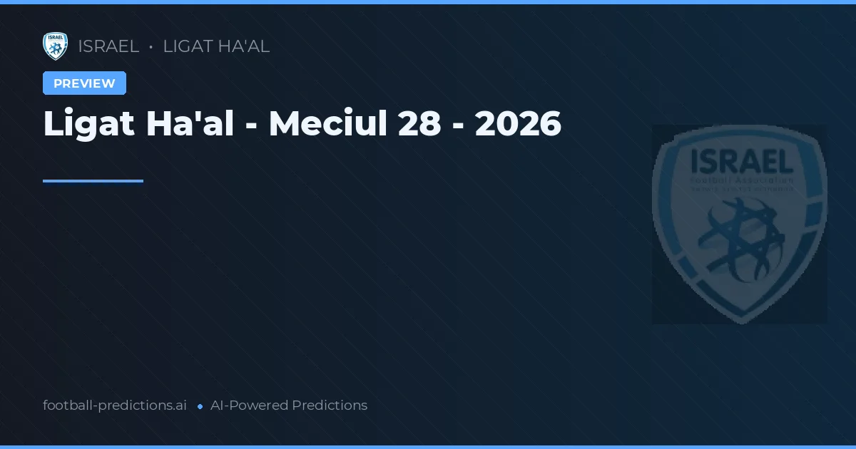 Ligat Ha'al - Meciul 28 - 2026
