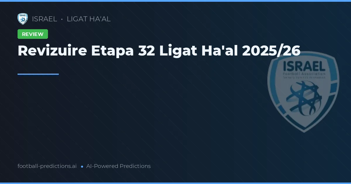 Revizuire Etapa 32 Ligat Ha'al 2025/26