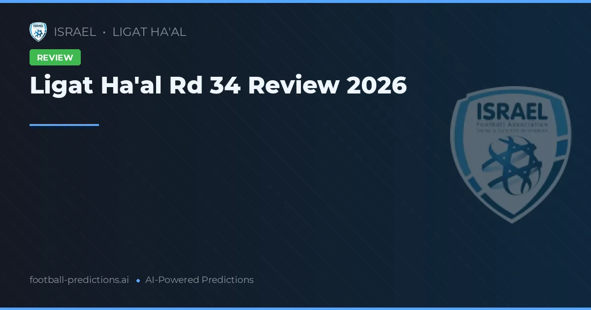 Ligat Ha'al Rd 34 Review 2026
