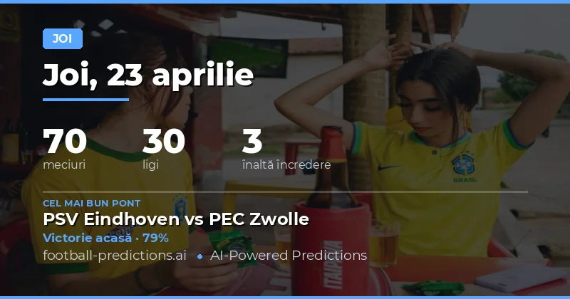 Meciurile de joi din 23 aprilie aduc oportunități pentru pariori