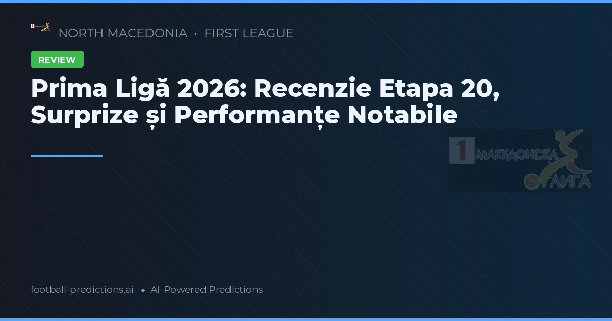 Prima Ligă 2026: Recenzie Etapa 20, Surprize și Performanțe Notabile