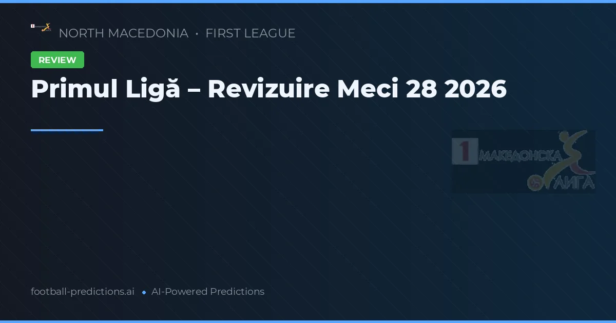 Primul Ligă – Revizuire Meci 28 2026