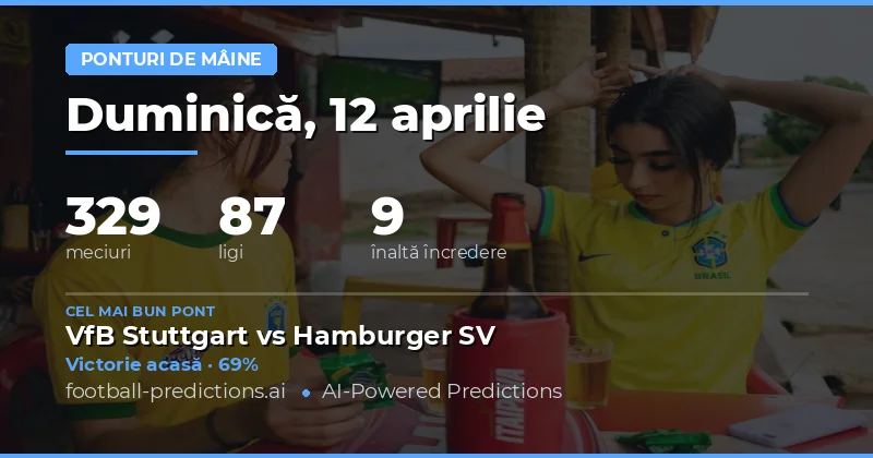 Predictii pentru meciurile de mâine – 12 aprilie 2026