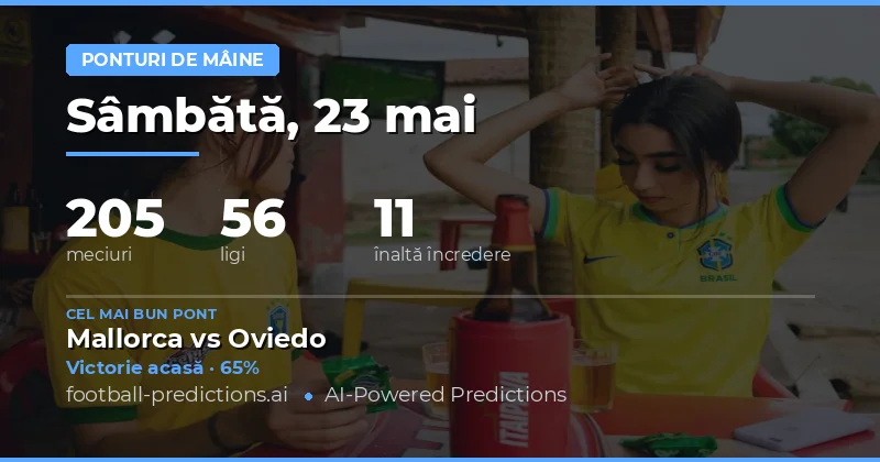 Predicții Meciuri Mâine 23 Mai 2026: Ghid Complet