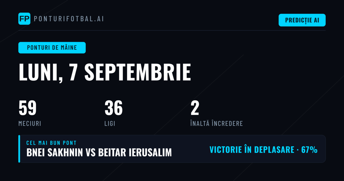 Start de săptămână cu 59 de meciuri pe mapă