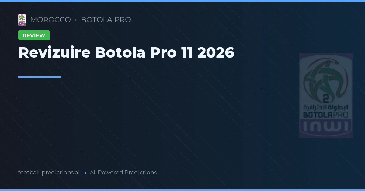 Revizuire Botola Pro 11 2026