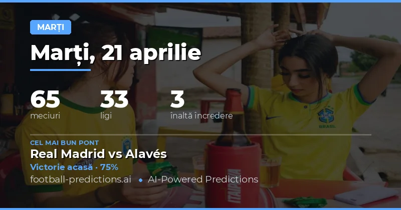 Predictii meciuri de marți, 21 Apr 2026