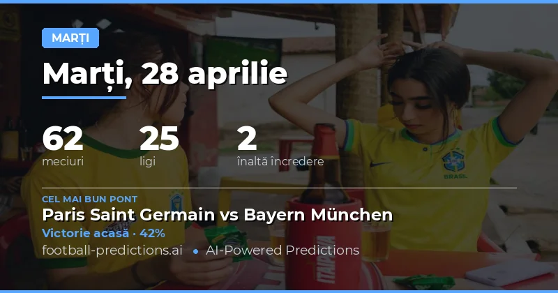 Pronosticuri și Ponturi Fotbal — Marți, 28 aprilie, 2026