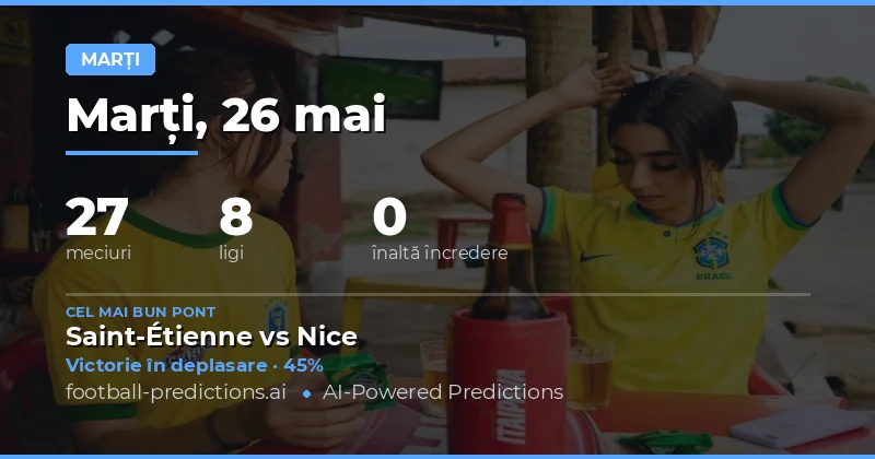 Analiză Detaliată a Pieței pentru Meciurile de Marți