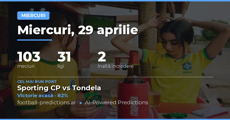 Meciuri miercuri 29 aprilie 2026 – o zi plină de posibilități