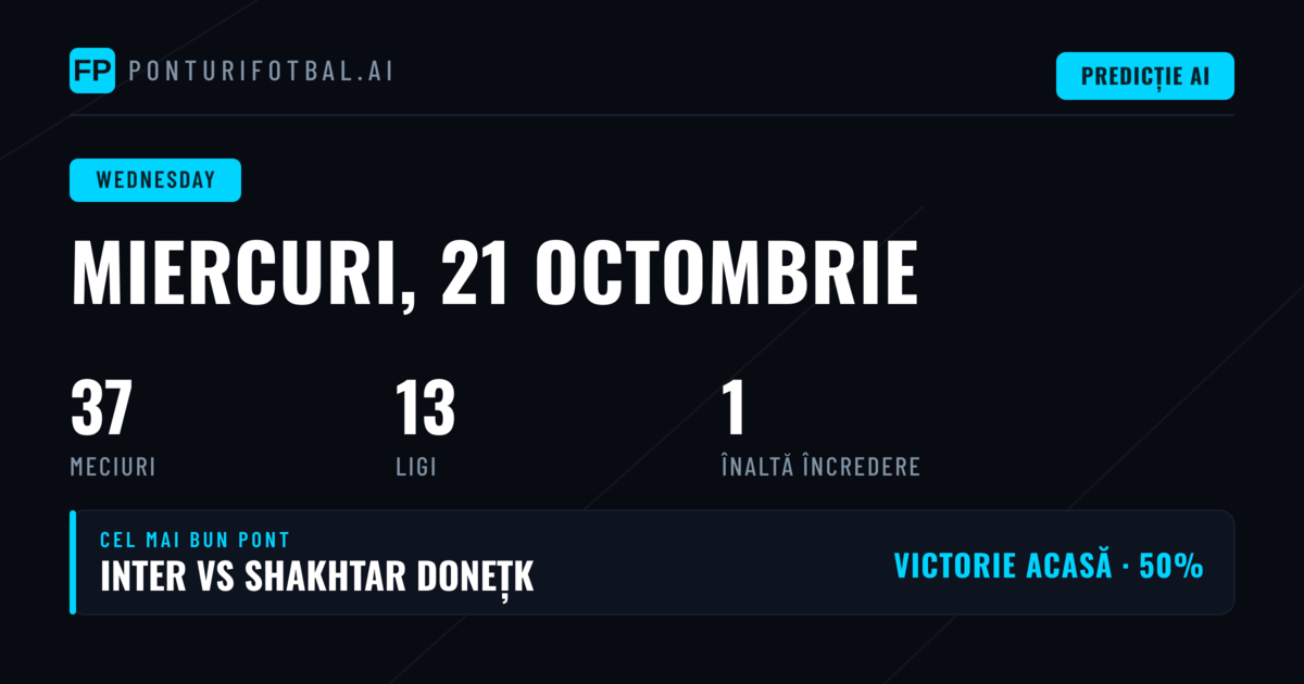 Programul zilei de miercuri: 37 de meciuri din 13 competitii