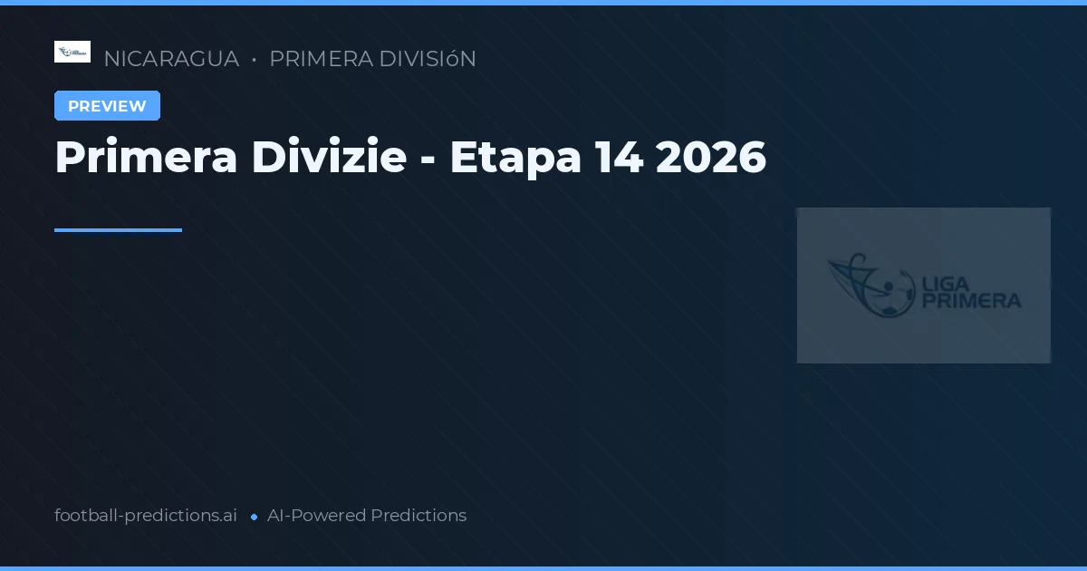 Primera Divizie - Etapa 14 2026