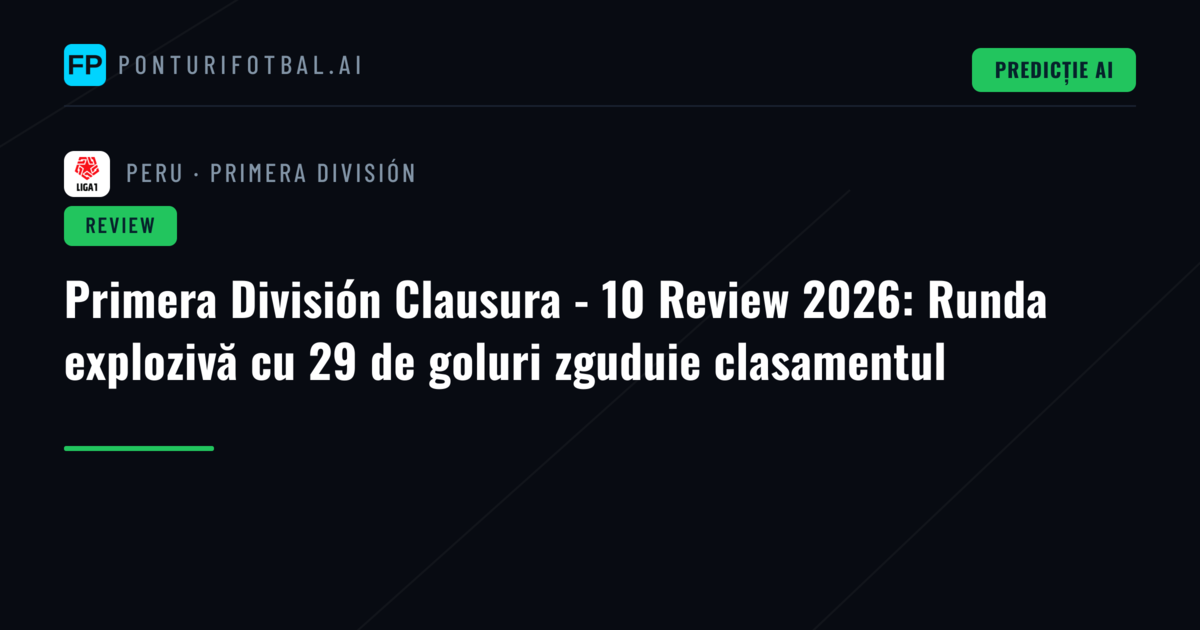 Primera División Clausura - 10 Review 2026: Runda explozivă cu 29 de goluri zguduie clasamentul